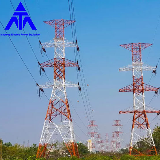 स्टील पाइप इलेक्ट्रिक पावर टॉवर 110KV जाली टॉवर